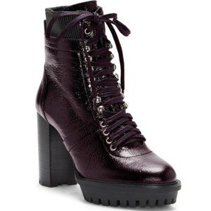 Brand New VINCE CAMUTO Grape Leather Combat Boot Sz. 6 /6.5